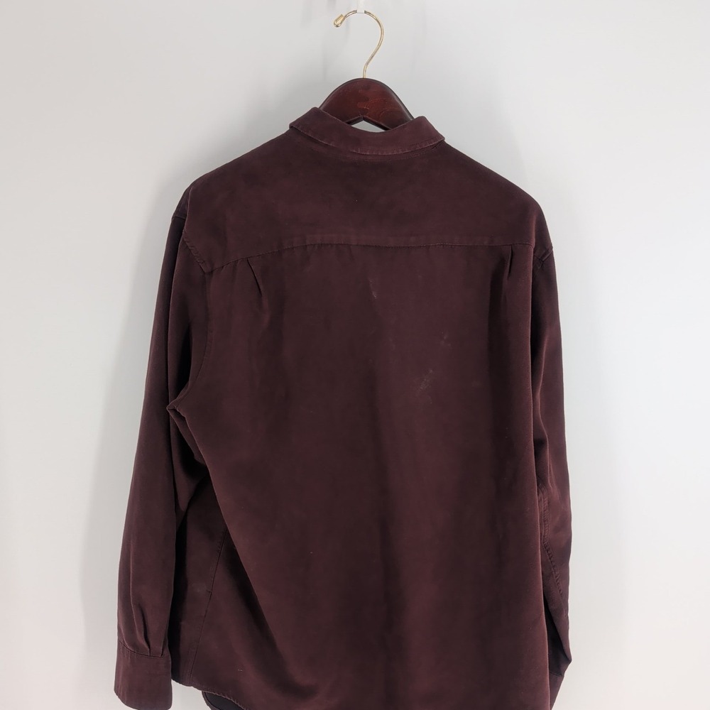 Covington Long Sleeve Western Collared Classic Button-Up Shirt Burgundy Size L - Picture 9 of 9